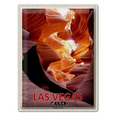 Blechschild Reise 30x40cm Las Vegas USA Antelope Canyon