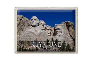 Panneau de voyage en étain, 40x30cm, Keystone USA, mémorial du mont Rushmore 1