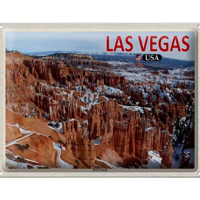 Blechschild Reise 40x30cm Las Vegas USA Bryce Canyon