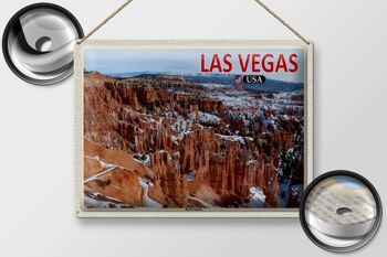 Panneau en étain voyage 40x30cm, Las Vegas USA Bryce Canyon 2