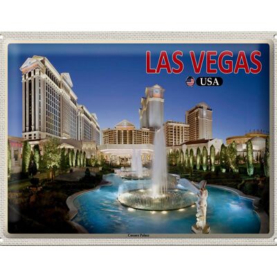 Blechschild Reise 40x30cm Las Vegas USA Caesars Palace Hotel Casino