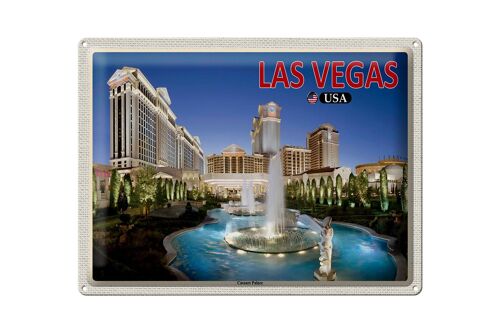 Blechschild Reise 40x30cm Las Vegas USA Caesars Palace Hotel Casino