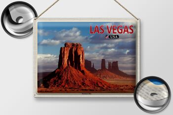Panneau en étain voyage 40x30cm, Las Vegas, USA, Monument Valley, Plateau 2