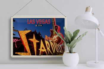 Panneau en étain voyage 40x30cm, musée du néon de Las Vegas USA 3
