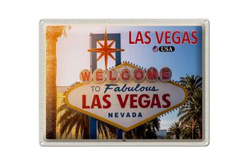 Panneau de voyage en étain 40x30cm, panneau de bienvenue de Las Vegas USA 1