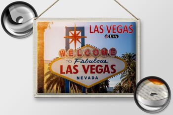 Panneau de voyage en étain 40x30cm, panneau de bienvenue de Las Vegas USA 2