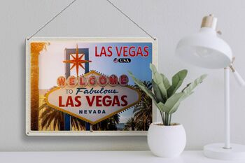 Panneau de voyage en étain 40x30cm, panneau de bienvenue de Las Vegas USA 3