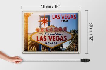 Panneau de voyage en étain 40x30cm, panneau de bienvenue de Las Vegas USA 4