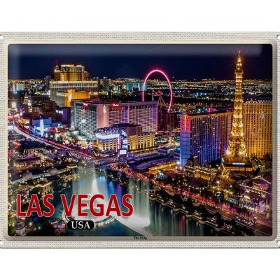 Cartel de chapa Travel 40x30cm Las Vegas EE. UU. The Strip Casinos Hotel