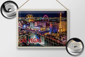 Panneau en étain voyage 40x30cm, Las Vegas USA The Strip Casinos Hotel 2