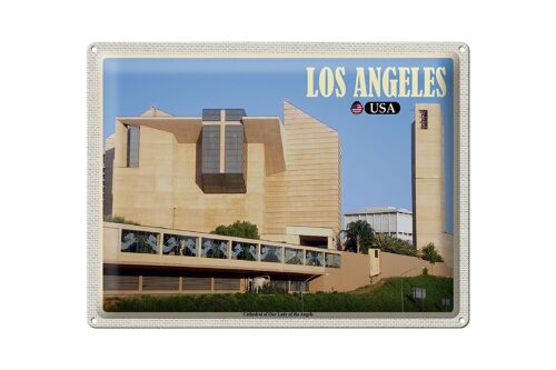 Blechschild Reise 40x30cm Los Angeles Cathedral Our Lady of Angels