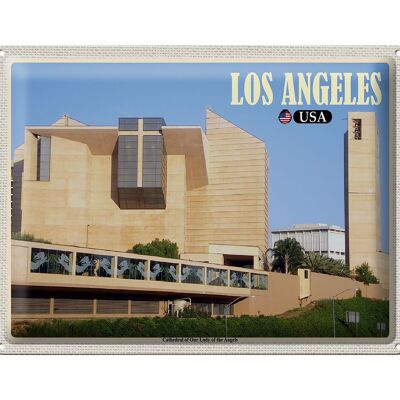 Targa in metallo da viaggio 40x30 cm Cattedrale di Los Angeles Nostra Signora degli Angeli