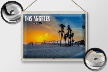 Panneau en étain voyage 40x30cm, Los Angeles USA Beach Venice Beach 2