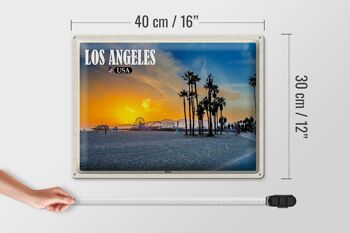 Panneau en étain voyage 40x30cm, Los Angeles USA Beach Venice Beach 4