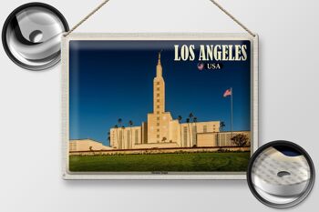 Panneau de voyage en étain, 40x30cm, Los Angeles, USA, Temple Mormon 2
