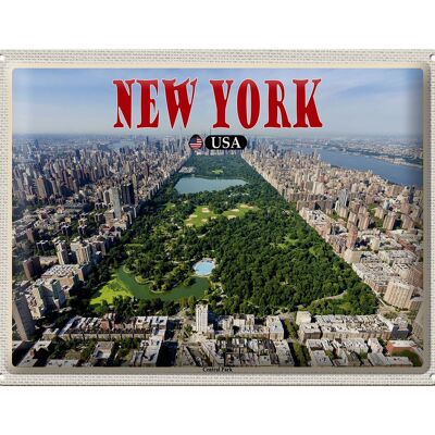 Blechschild Reise 40x30cm New York USA Central Park