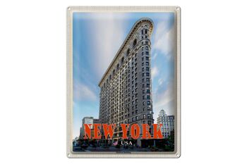 Panneau de voyage en étain, 30x40cm, New York, USA, Flatiron Building 1