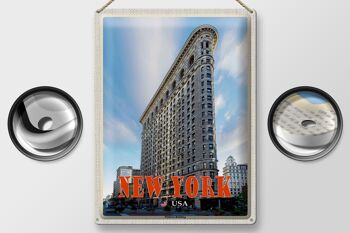 Panneau de voyage en étain, 30x40cm, New York, USA, Flatiron Building 2