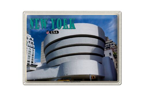 Blechschild Reise 40x30cm New York USA Solomon R. Guggenheim Museum