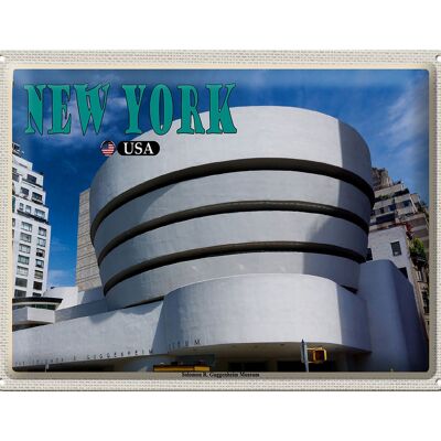 Cartel de chapa Viaje 40x30cm Nueva York EE. UU. Solomon R. Museo Guggenheim