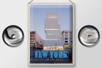 Panneau en étain voyage 30x40cm, New York USA, nouveau musée 2
