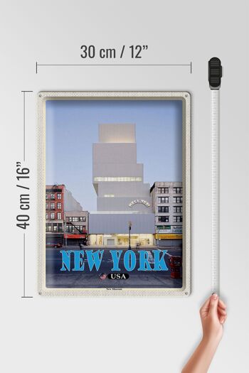 Panneau en étain voyage 30x40cm, New York USA, nouveau musée 4