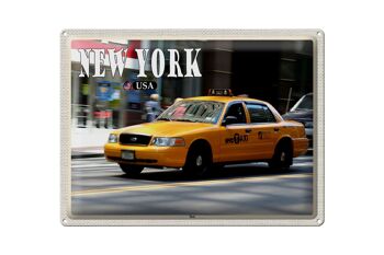 Panneau de voyage en étain, 40x30cm, New York, USA, Taxi, rues, cadeau 1