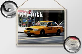 Panneau de voyage en étain, 40x30cm, New York, USA, Taxi, rues, cadeau 2