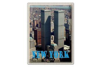 Panneau en étain voyage 30x40cm, New York, USA, World Trade Center 1