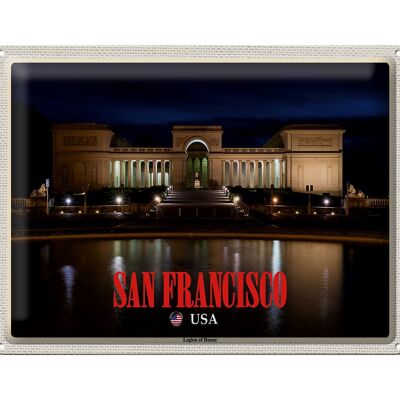 Metal sign travel 40x30cm San Francisco USA Legion of Honor Museum