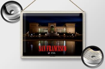 Panneau de voyage en étain, 40x30cm, San Francisco, USA, musée de la Légion d'honneur 2