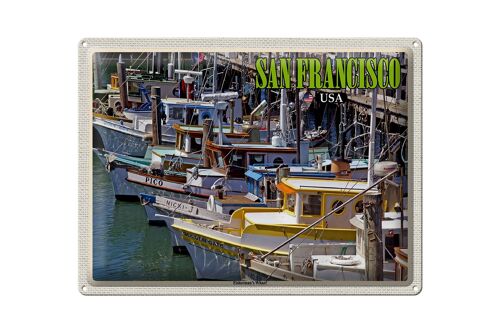 Blechschild Reise 40x30cm San Francisco Fisherman's Wharf