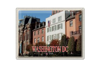 Panneau de voyage en étain, 40x30cm, Washington DC, USA, Blair House Guesthouse 1