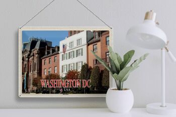 Panneau de voyage en étain, 40x30cm, Washington DC, USA, Blair House Guesthouse 3