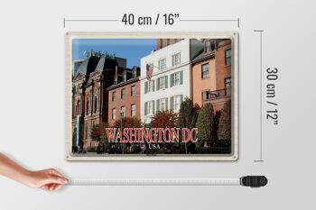 Panneau de voyage en étain, 40x30cm, Washington DC, USA, Blair House Guesthouse 4