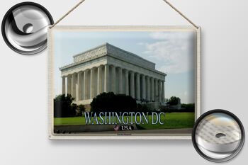 Signe en étain voyage 40x30cm, Washington DC USA Lincoln Memorial 2