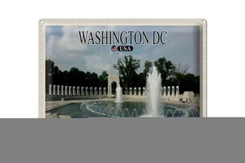 Panneau de voyage en étain, 40x30cm, Washington DC, USA, mémorial National du monde 1