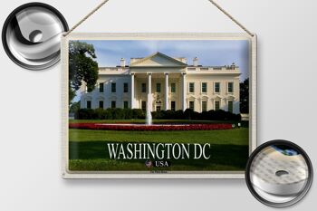 Panneau de voyage en étain, 40x30cm, Washington DC, USA, président de la maison blanche 2