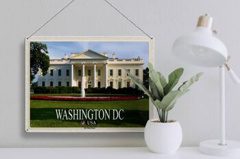 Panneau de voyage en étain, 40x30cm, Washington DC, USA, président de la maison blanche 3