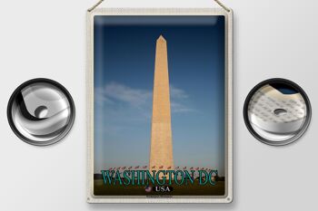 Panneau de voyage en étain, 30x40cm, Washington DC, USA, Monument de Washington 2