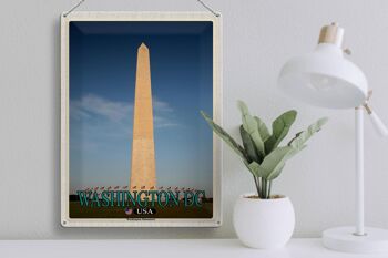 Panneau de voyage en étain, 30x40cm, Washington DC, USA, Monument de Washington 3