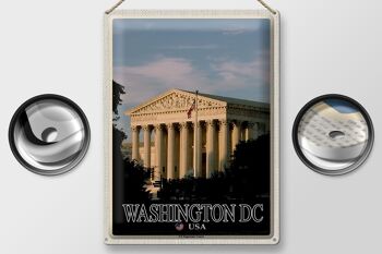 Signe en étain voyage 30x40cm, Washington DC, USA, Cour suprême des États-Unis 2