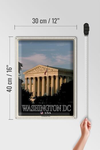 Signe en étain voyage 30x40cm, Washington DC, USA, Cour suprême des États-Unis 4