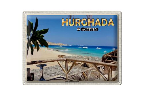 Blechschild Reise 40x30cm Hurghada Ägypten Giftun Nationalpark