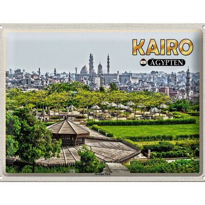 Cartel de chapa Travel 40x30cm El Cairo Egipto Parque Al'Azhar