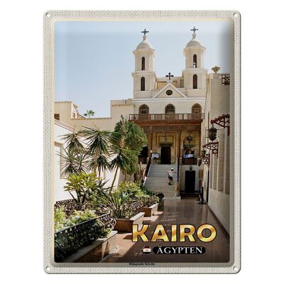 Cartel de chapa de viaje, 30x40cm, El Cairo, Egipto, iglesia colgante