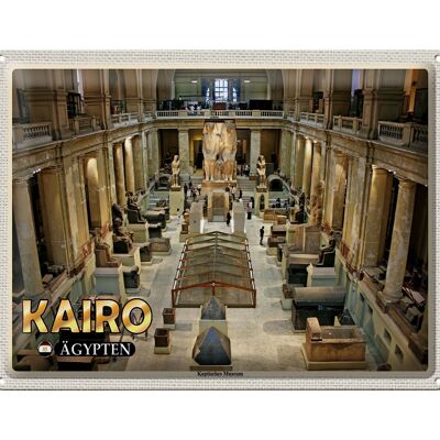 Cartel de chapa Viaje 40x30cm El Cairo Egipto Museo Copto
