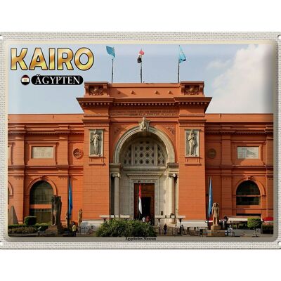 Targa in metallo da viaggio 40x30 cm Cairo Egitto Museo Egizio