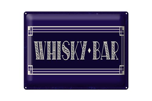 Blechschild 40x30cm Whisky Bar