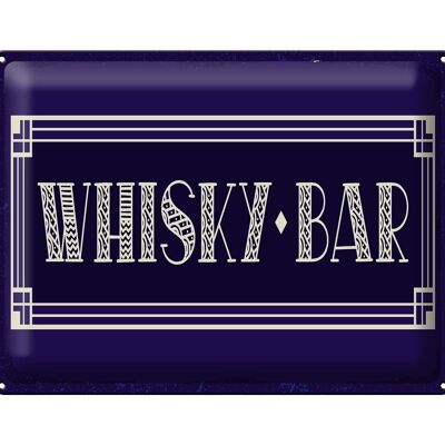 Metal sign 40x30cm Whisky Bar